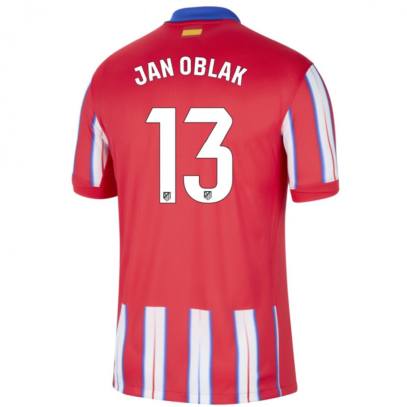 Danxen Damen Jan Oblak #13 Rot Weiß Blau Heimtrikot Trikot 2024/25 T-Shirt Schweiz