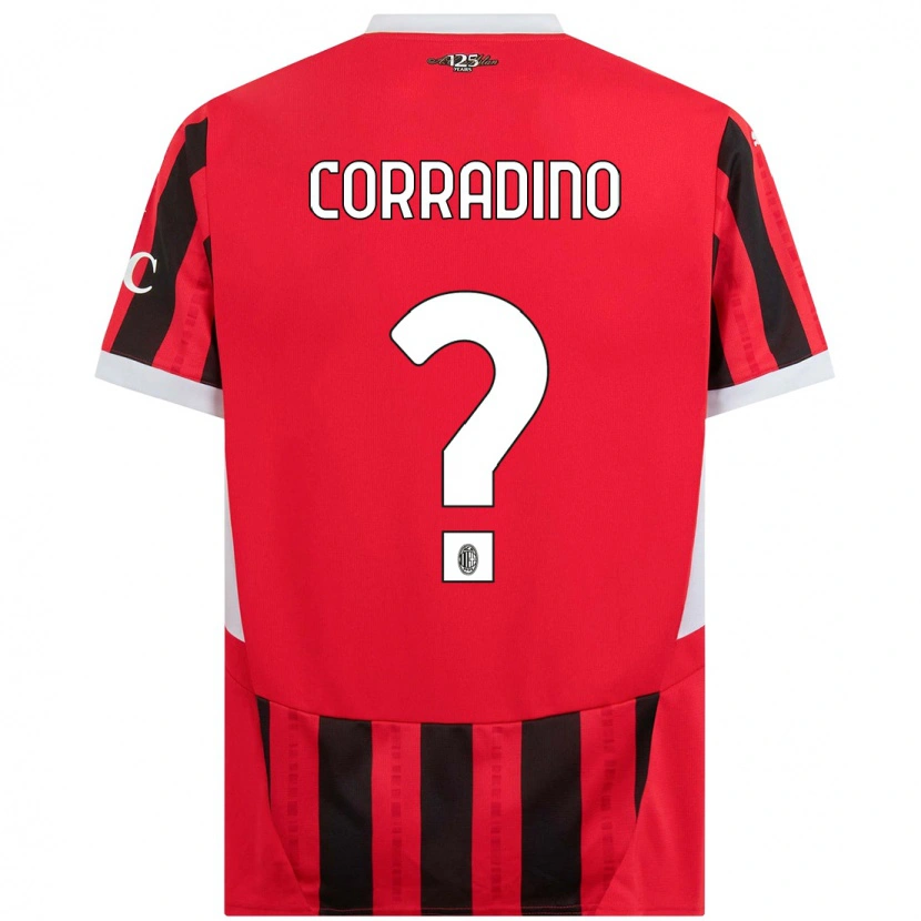 Danxen Damen Riccardo Corradino #0 Rot Schwarz Heimtrikot Trikot 2024/25 T-Shirt Schweiz
