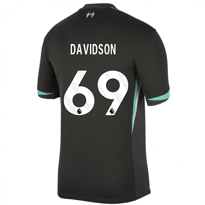 Danxen Damen Josh Davidson #69 Schwarz Anthrazitweiß Auswärtstrikot Trikot 2024/25 T-Shirt Schweiz