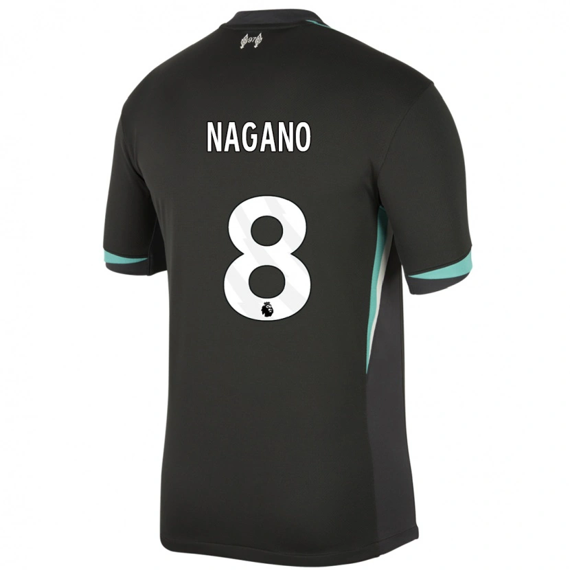 Danxen Damen Fūka Nagano #8 Schwarz Anthrazitweiß Auswärtstrikot Trikot 2024/25 T-Shirt Schweiz