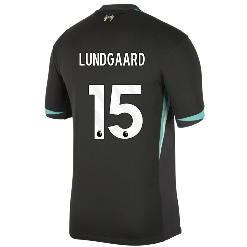 Danxen Damen Sofie Lundgaard #15 Schwarz Anthrazitweiß Auswärtstrikot Trikot 2024/25 T-Shirt Schweiz