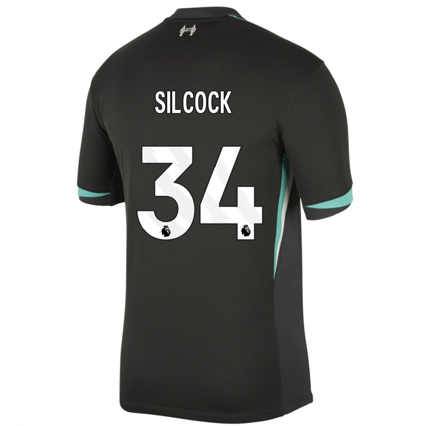 Danxen Damen Hannah Silcock #34 Schwarz Anthrazitweiß Auswärtstrikot Trikot 2024/25 T-Shirt Schweiz
