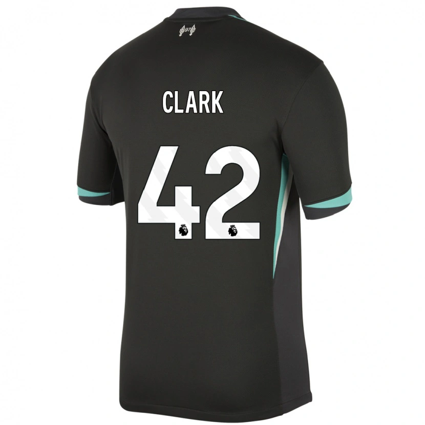Danxen Damen Bobby Clark #42 Schwarz Anthrazitweiß Auswärtstrikot Trikot 2024/25 T-Shirt Schweiz