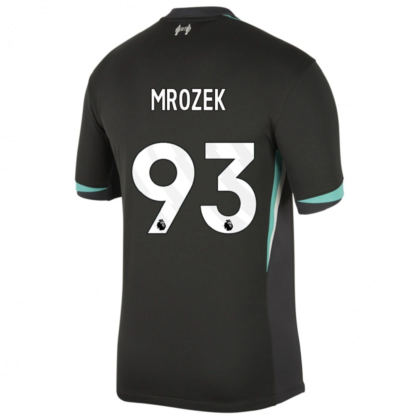 Danxen Damen Fabian Mrozek #93 Schwarz Anthrazitweiß Auswärtstrikot Trikot 2024/25 T-Shirt Schweiz