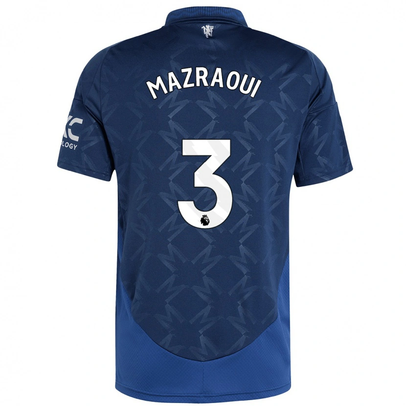 Danxen Damen Noussair Mazraoui #3 Indigo Auswärtstrikot Trikot 2024/25 T-Shirt Schweiz