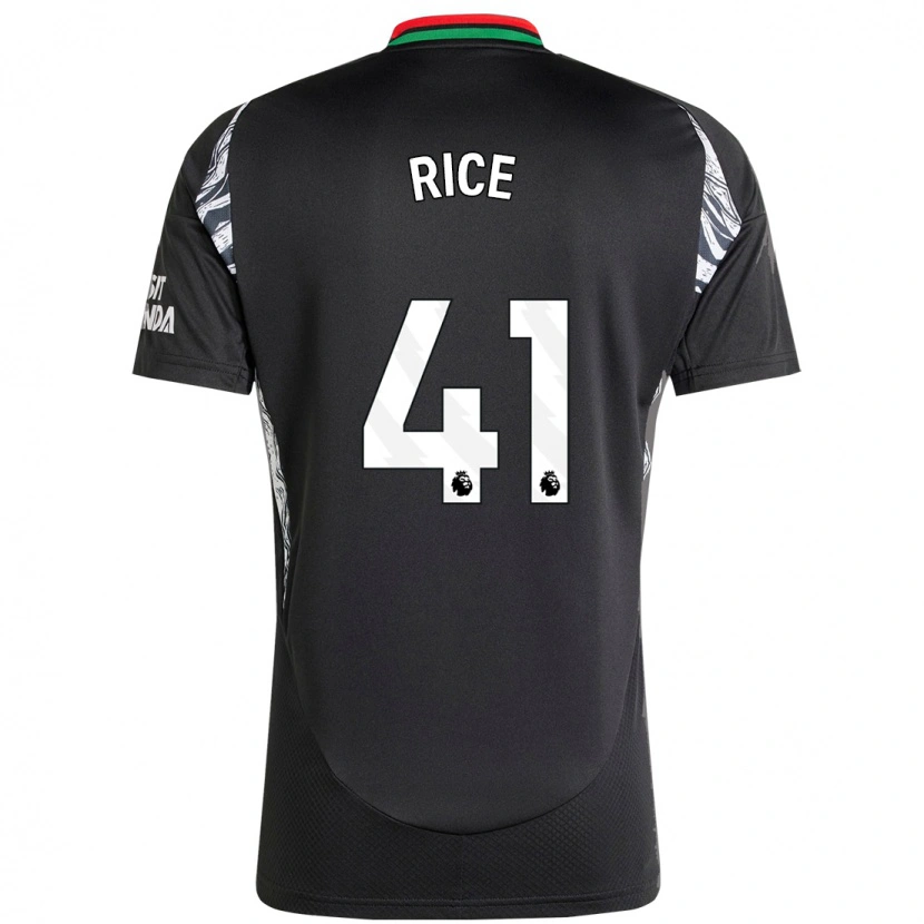Danxen Damen Declan Rice #41 Schwarz Auswärtstrikot Trikot 2024/25 T-Shirt Schweiz