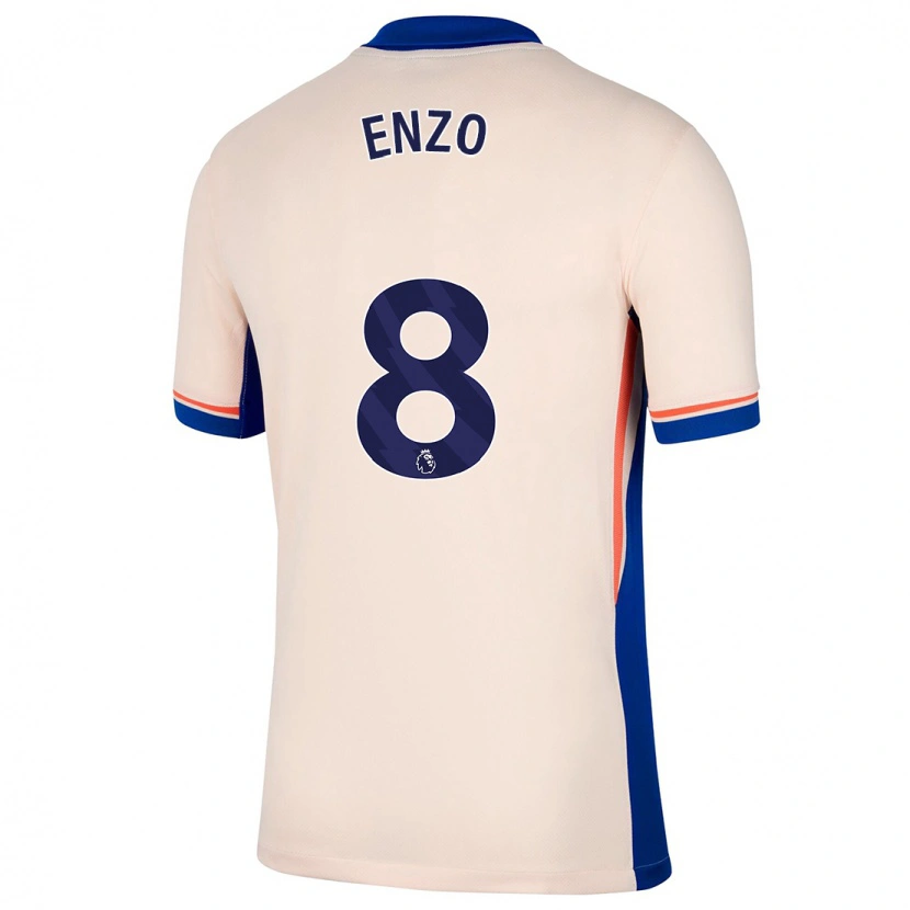 Danxen Damen Enzo Fernández #8 Hellbeige Auswärtstrikot Trikot 2024/25 T-Shirt Schweiz