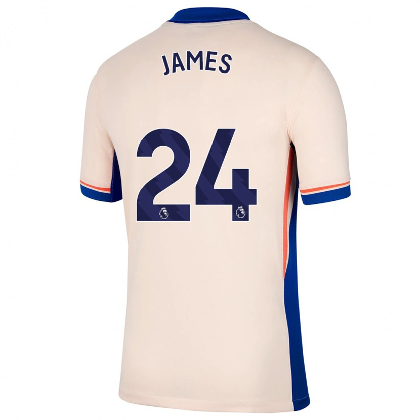 Danxen Damen Reece James #24 Hellbeige Auswärtstrikot Trikot 2024/25 T-Shirt Schweiz