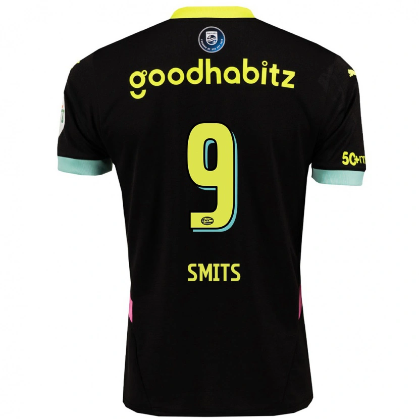 Danxen Damen Joëlle Smits #9 Schwarz Gelb Auswärtstrikot Trikot 2024/25 T-Shirt Schweiz