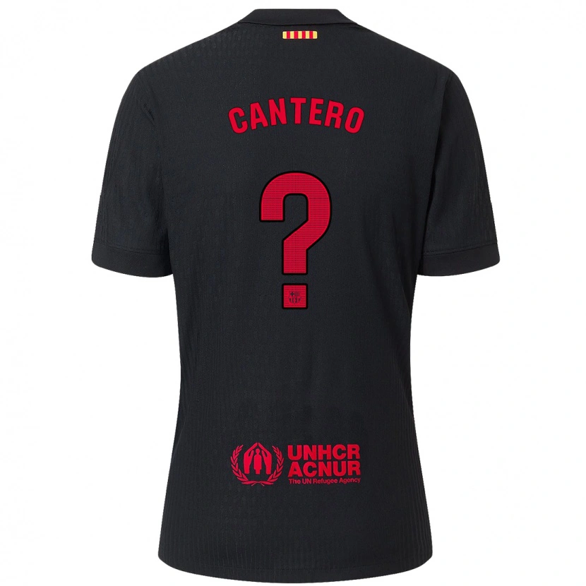 Danxen Damen Rubén Cantero #0 Schwarz Rot Auswärtstrikot Trikot 2024/25 T-Shirt Schweiz