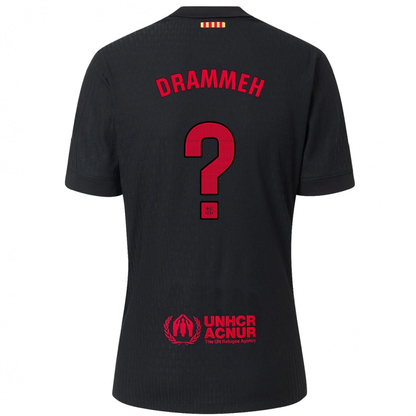 Danxen Damen Alieu Drammeh #0 Schwarz Rot Auswärtstrikot Trikot 2024/25 T-Shirt Schweiz