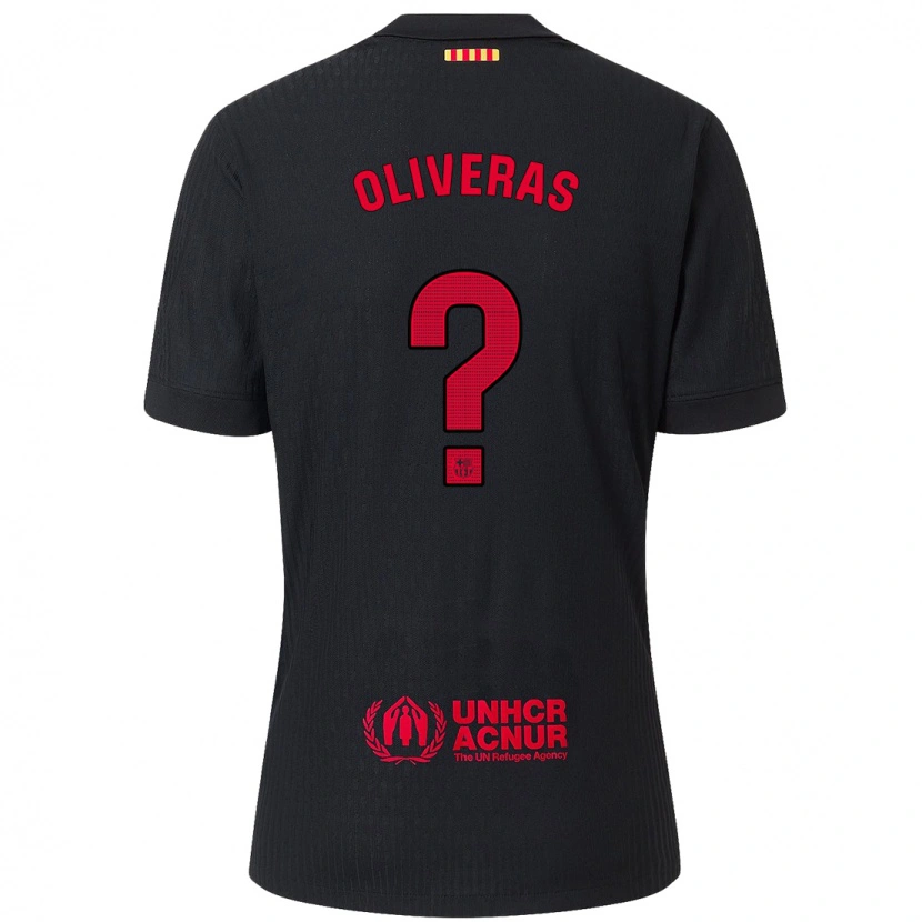 Danxen Damen Robert Oliveras #0 Schwarz Rot Auswärtstrikot Trikot 2024/25 T-Shirt Schweiz