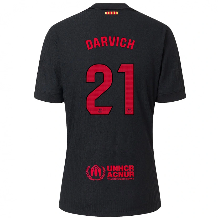 Danxen Damen Noah Darvich #21 Schwarz Rot Auswärtstrikot Trikot 2024/25 T-Shirt Schweiz