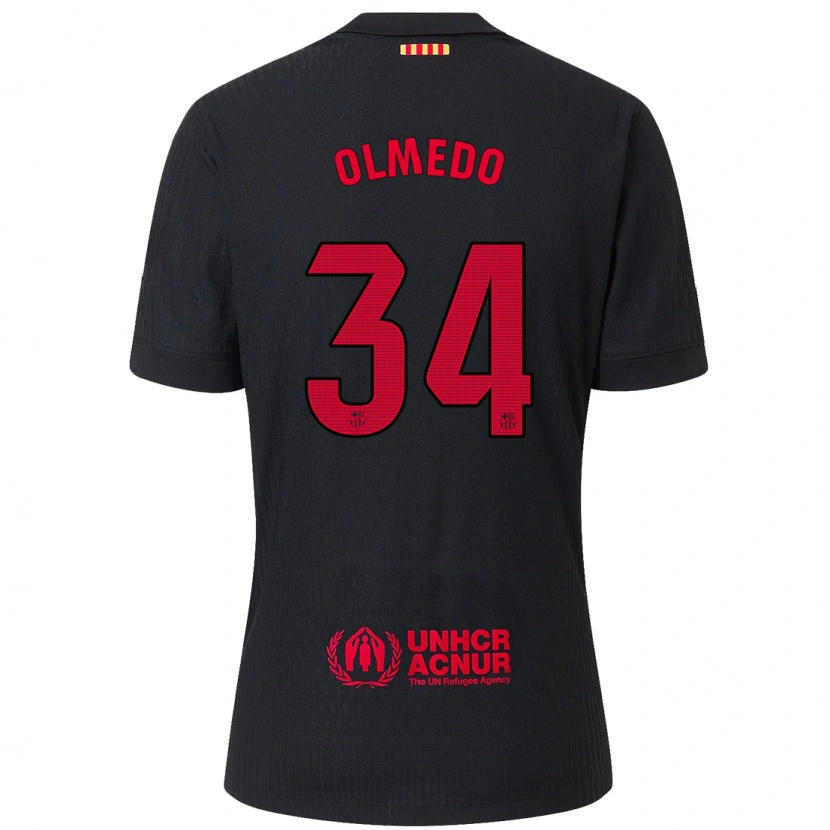 Danxen Damen Alexis Olmedo #34 Schwarz Rot Auswärtstrikot Trikot 2024/25 T-Shirt Schweiz