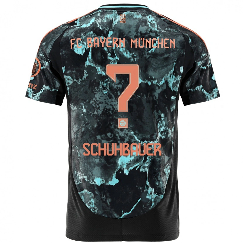 Danxen Damen Maximilian Schuhbauer #0 Schwarz Auswärtstrikot Trikot 2024/25 T-Shirt Schweiz