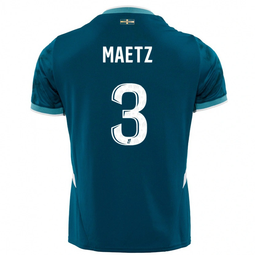 Danxen Damen Agathe Maetz #3 Türkisblau Auswärtstrikot Trikot 2024/25 T-Shirt Schweiz