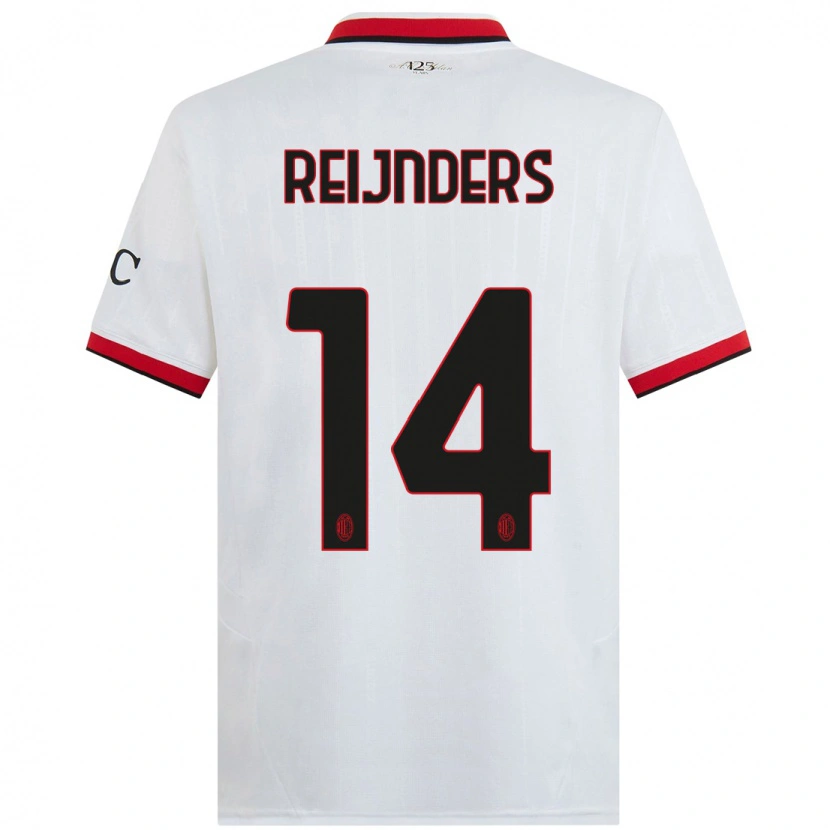 Danxen Damen Tijjani Reijnders #14 Weiß Schwarz Rot Auswärtstrikot Trikot 2024/25 T-Shirt Schweiz