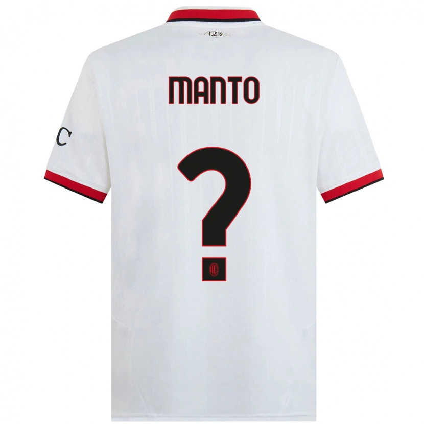 Danxen Damen Gaetano Manto #0 Weiß Schwarz Rot Auswärtstrikot Trikot 2024/25 T-Shirt Schweiz