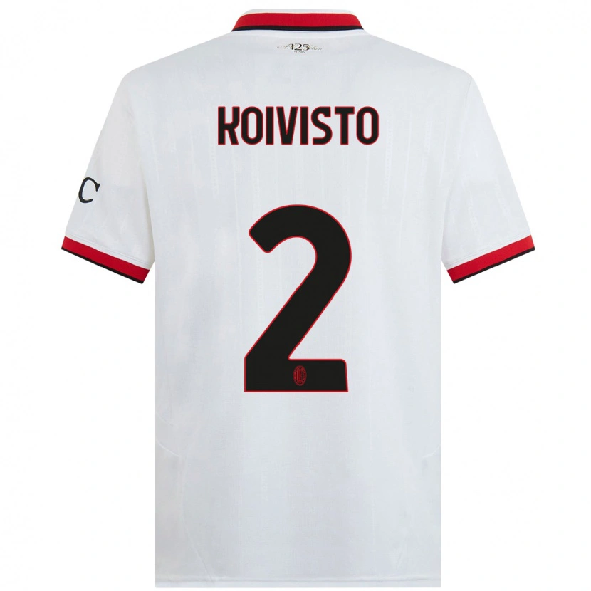 Danxen Damen Emma Koivisto #2 Weiß Schwarz Rot Auswärtstrikot Trikot 2024/25 T-Shirt Schweiz