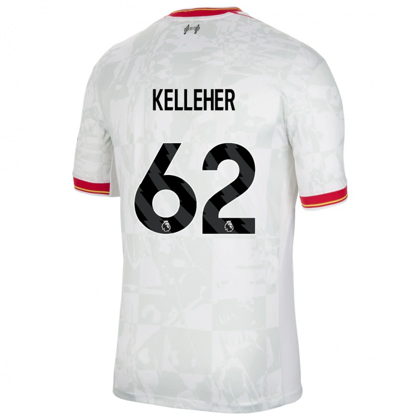 Danxen Damen Caoimhín Kelleher #62 Weiß Rot Schwarz Ausweichtrikot Trikot 2024/25 T-Shirt Schweiz