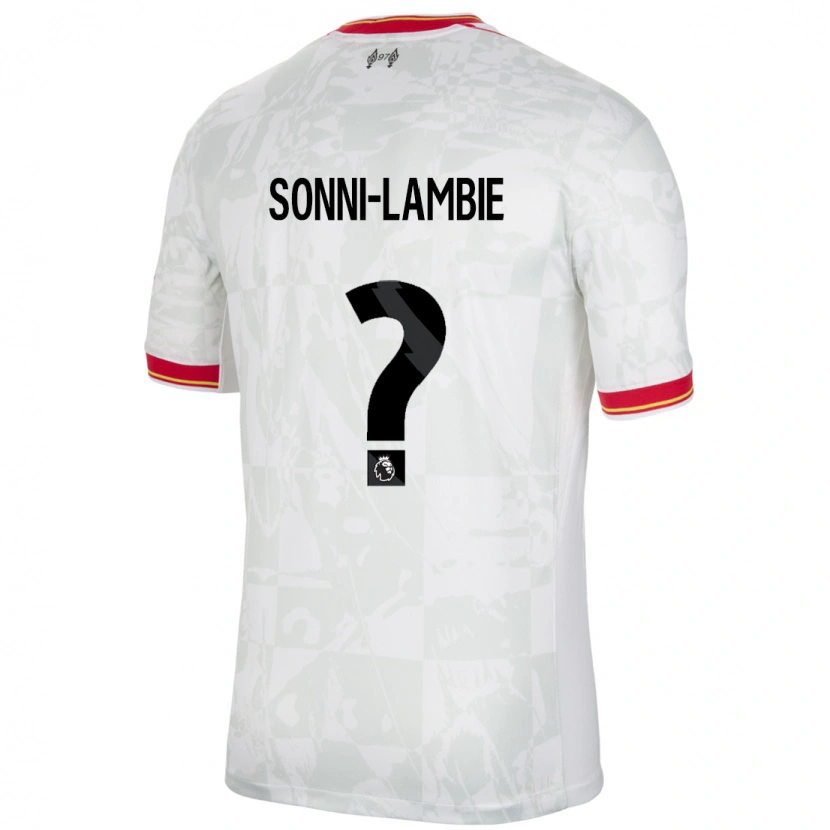 Danxen Damen Joshua Sonni-Lambie #0 Weiß Rot Schwarz Ausweichtrikot Trikot 2024/25 T-Shirt Schweiz