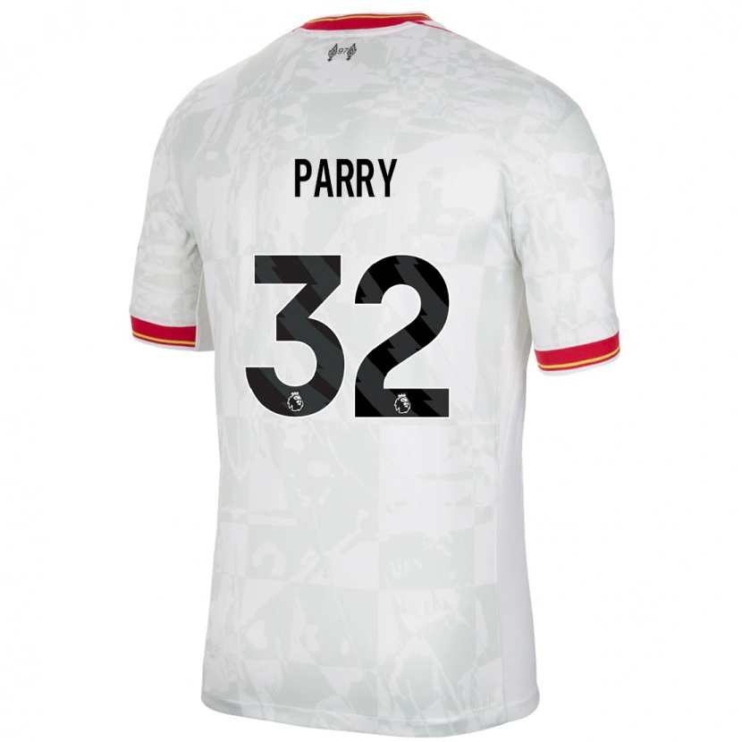 Danxen Damen Lucy Parry #32 Weiß Rot Schwarz Ausweichtrikot Trikot 2024/25 T-Shirt Schweiz