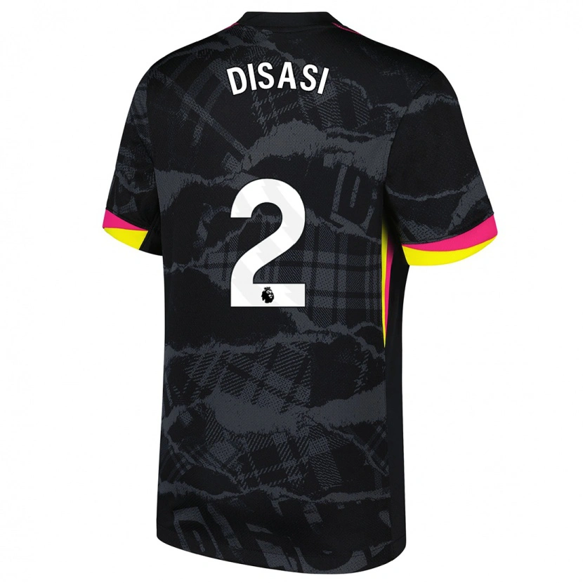 Danxen Damen Axel Disasi #2 Schwarz Rosa Ausweichtrikot Trikot 2024/25 T-Shirt Schweiz