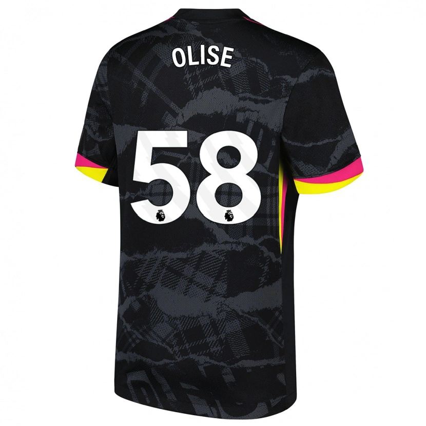 Danxen Damen Richard Olise #58 Schwarz Rosa Ausweichtrikot Trikot 2024/25 T-Shirt Schweiz