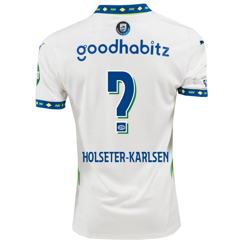 Danxen Damen Philip Holseter-Karlsen #0 Weiß Dunkelblau Ausweichtrikot Trikot 2024/25 T-Shirt Schweiz