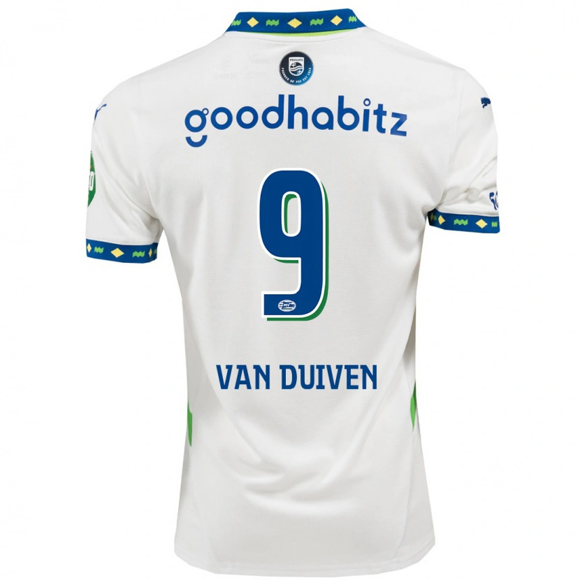 Danxen Damen Jason Van Duiven #9 Weiß Dunkelblau Ausweichtrikot Trikot 2024/25 T-Shirt Schweiz