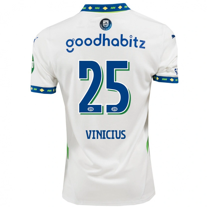 Danxen Damen Carlos Vinicius #25 Weiß Dunkelblau Ausweichtrikot Trikot 2024/25 T-Shirt Schweiz