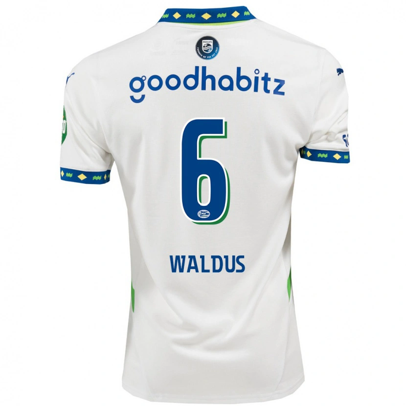 Danxen Damen Maruschka Waldus #6 Weiß Dunkelblau Ausweichtrikot Trikot 2024/25 T-Shirt Schweiz