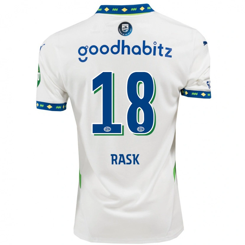 Danxen Damen Caroline Rask #18 Weiß Dunkelblau Ausweichtrikot Trikot 2024/25 T-Shirt Schweiz