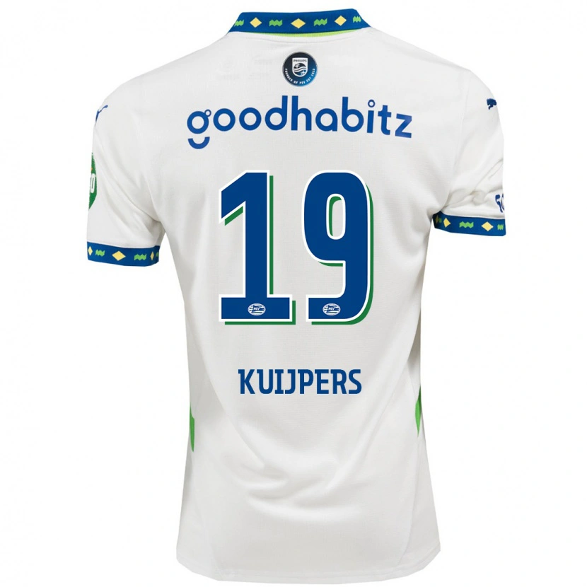 Danxen Damen Jeslynn Kuijpers #19 Weiß Dunkelblau Ausweichtrikot Trikot 2024/25 T-Shirt Schweiz