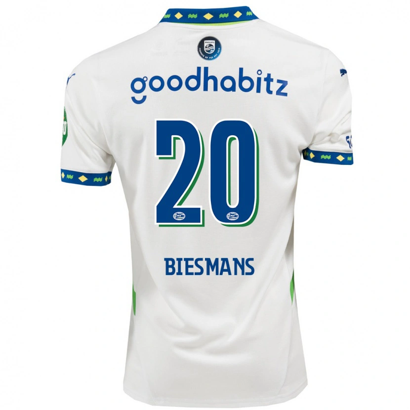 Danxen Damen Julie Biesmans #20 Weiß Dunkelblau Ausweichtrikot Trikot 2024/25 T-Shirt Schweiz