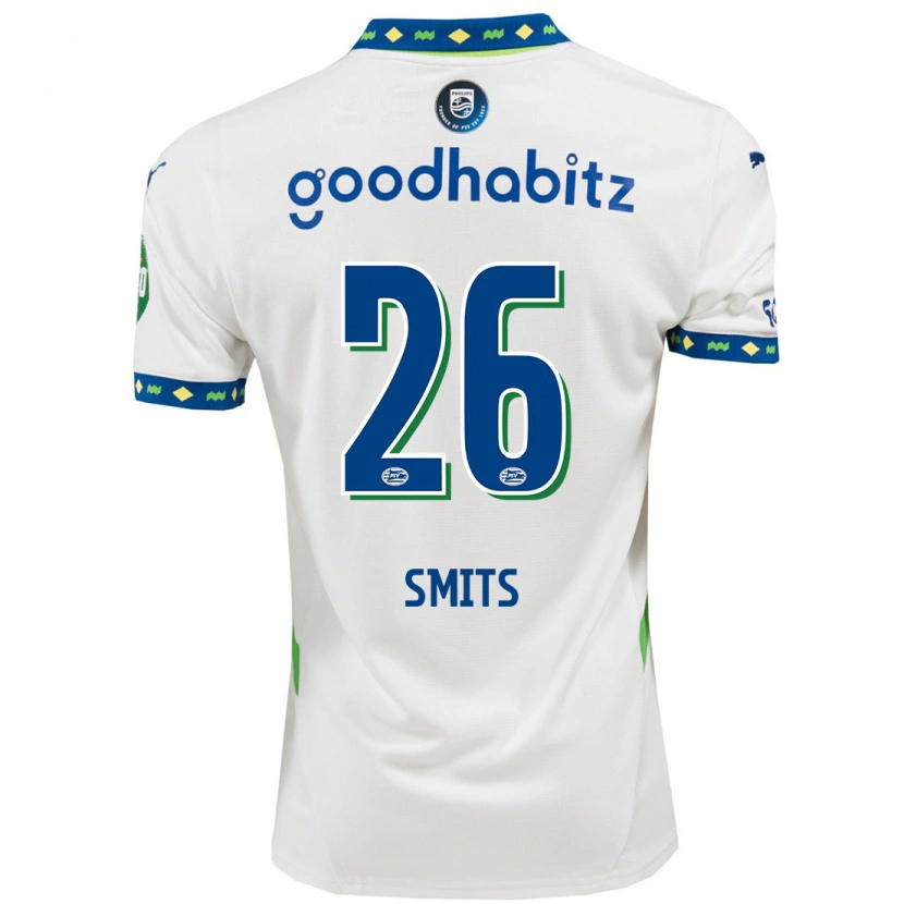 Danxen Damen Eef Smits #26 Weiß Dunkelblau Ausweichtrikot Trikot 2024/25 T-Shirt Schweiz