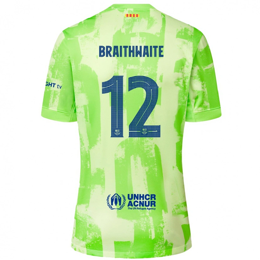 Danxen Damen Martin Braithwaite #12 Limettengrün Ausweichtrikot Trikot 2024/25 T-Shirt Schweiz