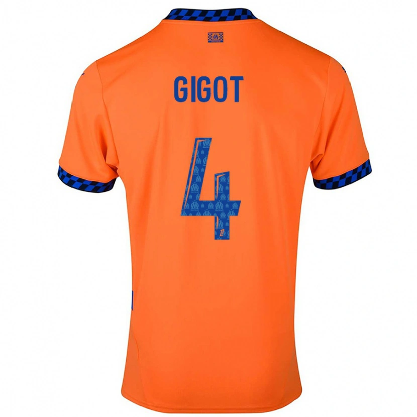 Danxen Damen Samuel Gigot #4 Orange Dunkelblau Ausweichtrikot Trikot 2024/25 T-Shirt Schweiz