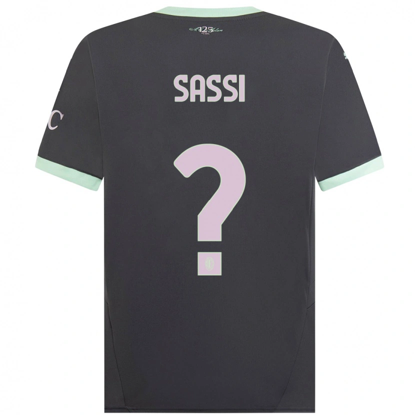 Danxen Damen Simone Sassi #0 Grau Ausweichtrikot Trikot 2024/25 T-Shirt Schweiz