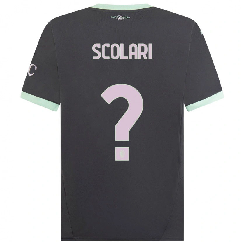 Danxen Damen Davide Scolari #0 Grau Ausweichtrikot Trikot 2024/25 T-Shirt Schweiz