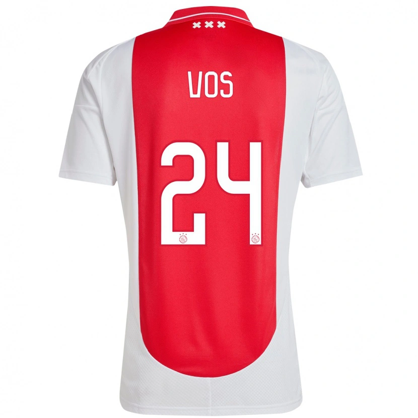 Danxen Kinder Silvano Vos #24 Rot Weiß Heimtrikot Trikot 2024/25 T-Shirt Schweiz