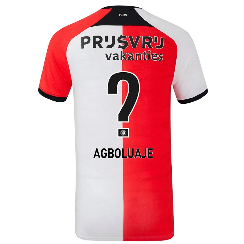 Danxen Kinder Hakeem Agboluaje #0 Rot Weiß Heimtrikot Trikot 2024/25 T-Shirt Schweiz