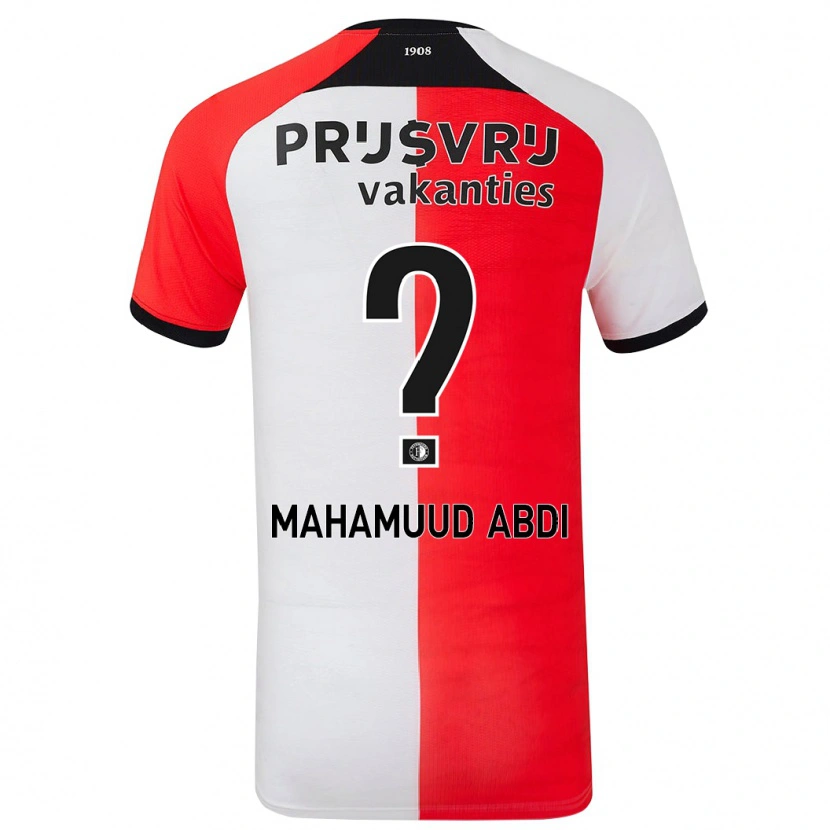 Danxen Kinder Nuuradiin Mahamuud Abdi #0 Rot Weiß Heimtrikot Trikot 2024/25 T-Shirt Schweiz