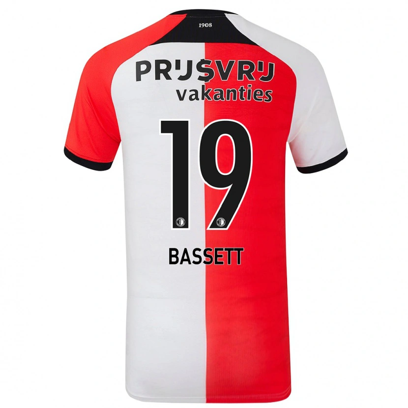 Danxen Kinder Cole Bassett #19 Rot Weiß Heimtrikot Trikot 2024/25 T-Shirt Schweiz