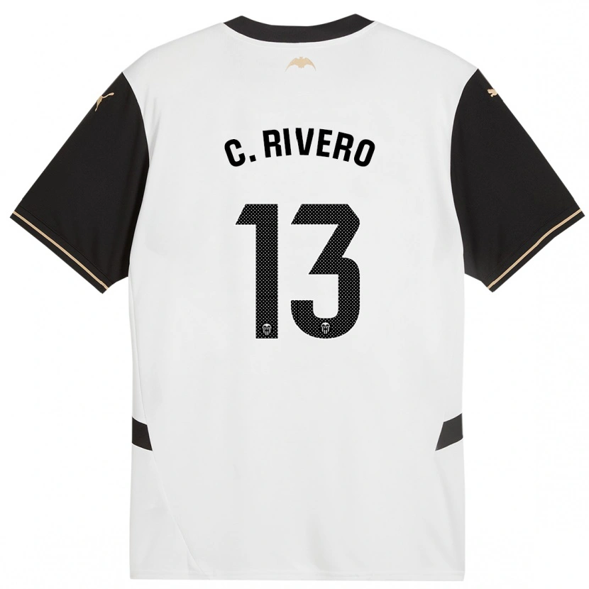 Danxen Kinder Cristian Rivero #13 Weiß Schwarz Heimtrikot Trikot 2024/25 T-Shirt Schweiz