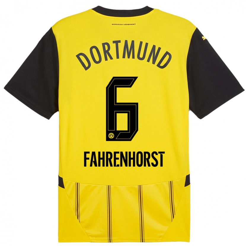 Danxen Kinder Luke Fahrenhorst #6 Gelb Schwarz Heimtrikot Trikot 2024/25 T-Shirt Schweiz