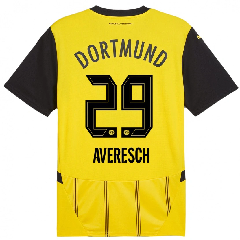 Danxen Kinder Noah Averesch #29 Gelb Schwarz Heimtrikot Trikot 2024/25 T-Shirt Schweiz