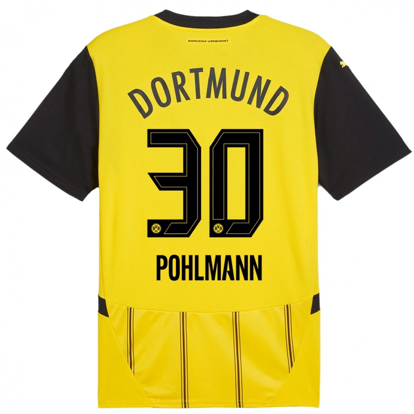 Danxen Kinder Ole Pohlmann #30 Gelb Schwarz Heimtrikot Trikot 2024/25 T-Shirt Schweiz