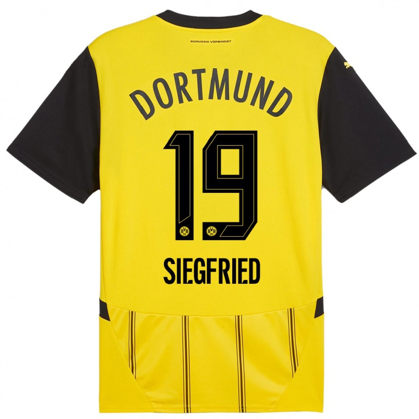 Danxen Kinder Janz Siegfried #19 Gelb Schwarz Heimtrikot Trikot 2024/25 T-Shirt Schweiz