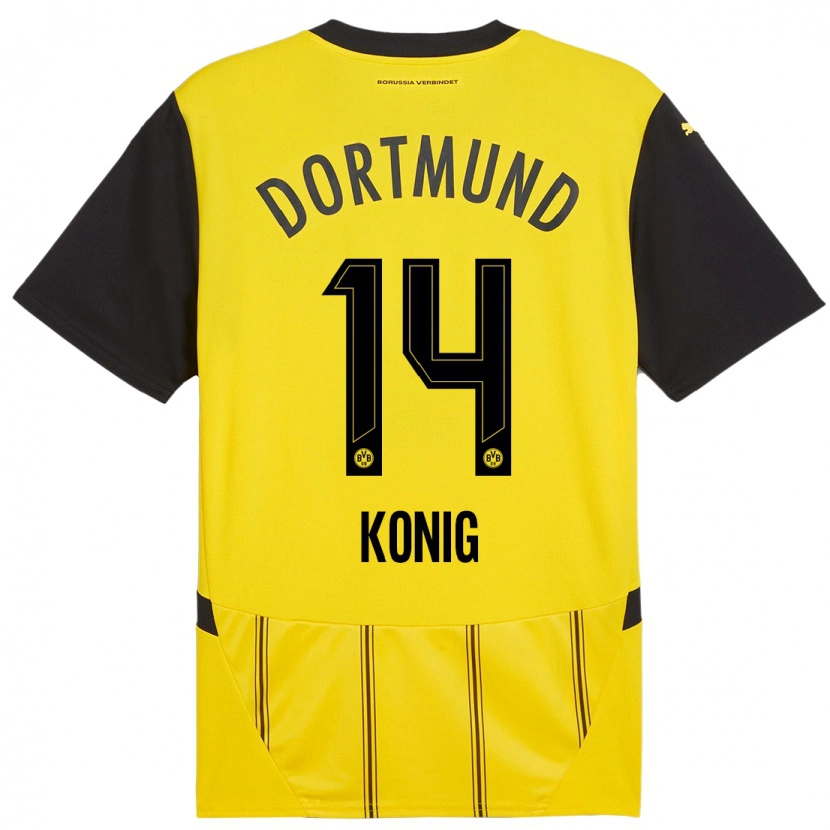 Danxen Kinder Raul Konig #14 Gelb Schwarz Heimtrikot Trikot 2024/25 T-Shirt Schweiz